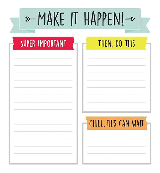 Carson Dellosa Aim High Notepad, 50 Sheet Note Pad With Lined Paper, To Do List, Checklist, Classroom Organization Stationary, Desk Accessories and Office Supplies
