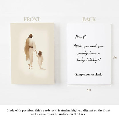 Christian Greeting Cards Set of 6 with Envelopes | Scripture Keepsake Cards, Frameable Bible Verse Art Prints, Inspirational Faith-Based Gifts for Women & Men (5"x7" Faithful Best-Seller Set)