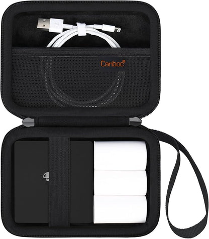 Canboc Case for Memoking/Ponek/Phomemo/Omezizy/Memoqueen T02 Mini Thermal Printer, Black (Case Only)