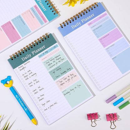 To Do List Notepad, 52 Sheets Undated Daily Planner 2024, 5.2"x7.8" Daily Planner Notebook, To Do List Planner for Home School/Office Supplies