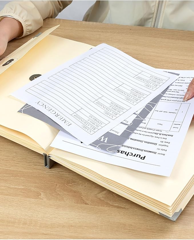 in Case I Go Missing Binder,Document Organizer with Pockets File Home School Office Supplies in Case I Go Missing Binder, Cute Folder for Record Key Personal Information, Estate Planning (Yellow)