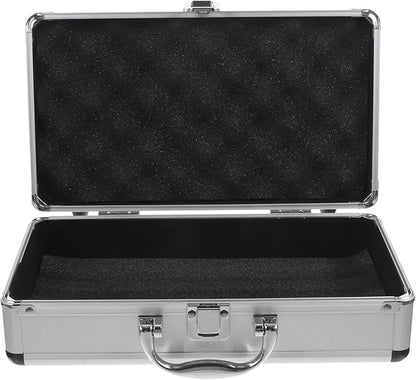 ERINGOGO Aluminum Attache Case - 12inch Lock Metal Briefcase with Ripple Foam, Hard Aluminum Carrying Case for Men, Universal Portable Tool Case for Laptop/Luggage/Instrument White
