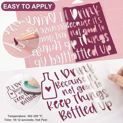 VINYL FROG Heat Transfer Vinyl Roll HTV Vinyl - 12" x5ft Burgundy Iron on Vinyl for T-Shirts, Heat Press Vinyl for DIY Craft Designs (Burgundy)