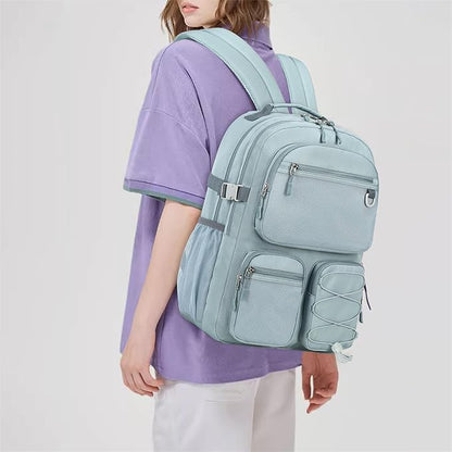 Lohol Water Resistant Daypack with Mulitiple Pockets for School Travel Outdoor College, 15.6 inch Laptop Backpack for Men and Women (Black