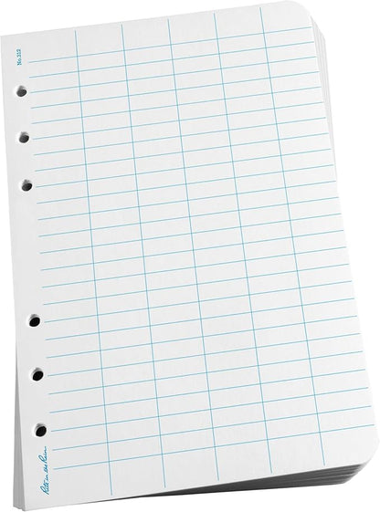 Rite in the Rain Weatherproof Loose Leaf Paper, 4.625" x 7", 32# White, Level Pattern, 100 Sheet Pack (No. 312)