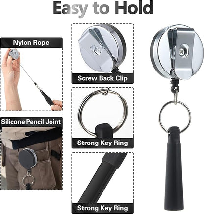 14 Pcs Carpenter Pencils, 7 Inches Flat Octagonal Hard Black Woodworking Construction Pencils Heavy Duty with Pencil Sharpener and Retractable Pencil Holder for Contractor Carpentry (Black)