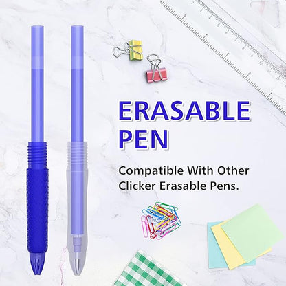 Vanstek 12 Blue Erasable Gel Pen Refills, Gel Ink Refills Compatible with FriXion & Friction Erasable Pens, Fine Point 0.7 mm, Perfect for Writing Planner & Crossword Puzzles