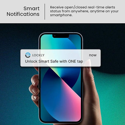 Lockly Smart Safe – Biometric Gun Safe for Handgun, Pistol Safe Fingerprint, PIN Genie® Keypad, App Control & Instant Alerts for enhanced Home and Business Security