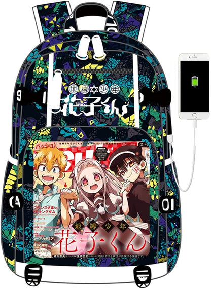 ISaikoy Anime Toilet Bound Hanako kun Backpack Satchel Bookbag Daypack School Bag Laptop Shoulder Bag Style4