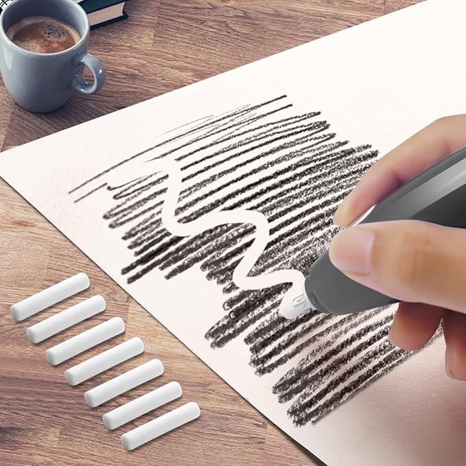 AFMAT Electric Eraser, Electric Eraser Kit for Artists,140 Eraser Refills, Rechargeable Electric Erasers for Drafting, Electric Pencil Eraser, Battery Operated Eraser for Drawing Pencils, Crafts, Arts