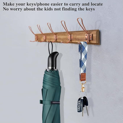 Fishent Stretchy Wristlet Keychain,Braided Cute Wrist Lanyards for Keys, Key Chain Holder for Women Men, Wrist Strap Keychain for Car Keys Phone Camera Wallet ID Badges Card (Blue-White)