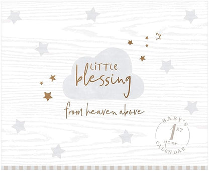 C.R. Gibson Little Blessing Baby's First Year Calendar Memory Book, 11" x 18"