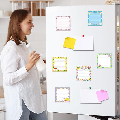 30 Pack Spring Flower Sticky Notes for Kids- 600 Sheets Spring Floral Notepads for Spring Appreciation Gifts Tea Party Gift Birthday Baby Shower Party Favor Spring Notes Message Reminder