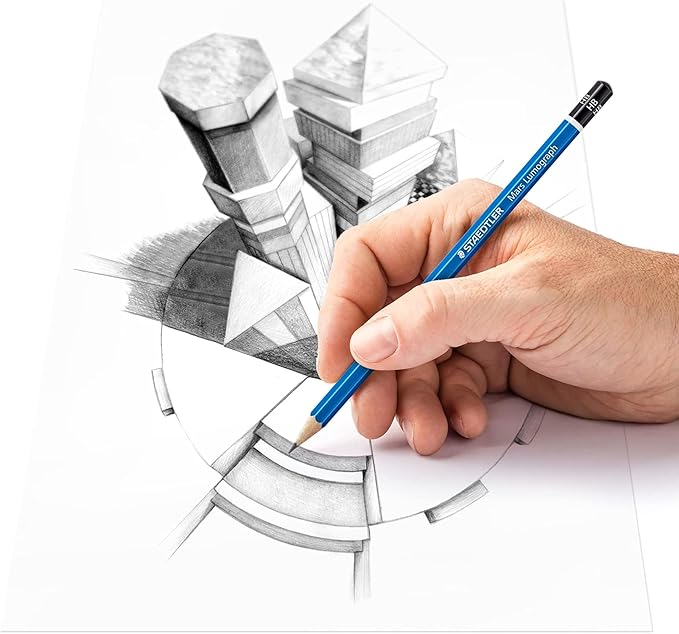 STAEDTLER Mars Lumograph 2B Graphite Art Drawing Pencil, 6 Pencils