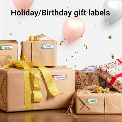 ORGBRO X1 Label Maker Tape, Genuine Thermal Label Print Paper 0.47"×1.57"(12×40mm), Standard Laminated Office Labeling Tape Replacement, 160 Tapes/Roll, 3-Roll, Joyful Patterns