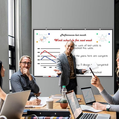 Large Whiteboard, Double Magnetic White Board for Wall, Dry Erase Whiteboard for Office Home & School (Black, 60x36 inch)