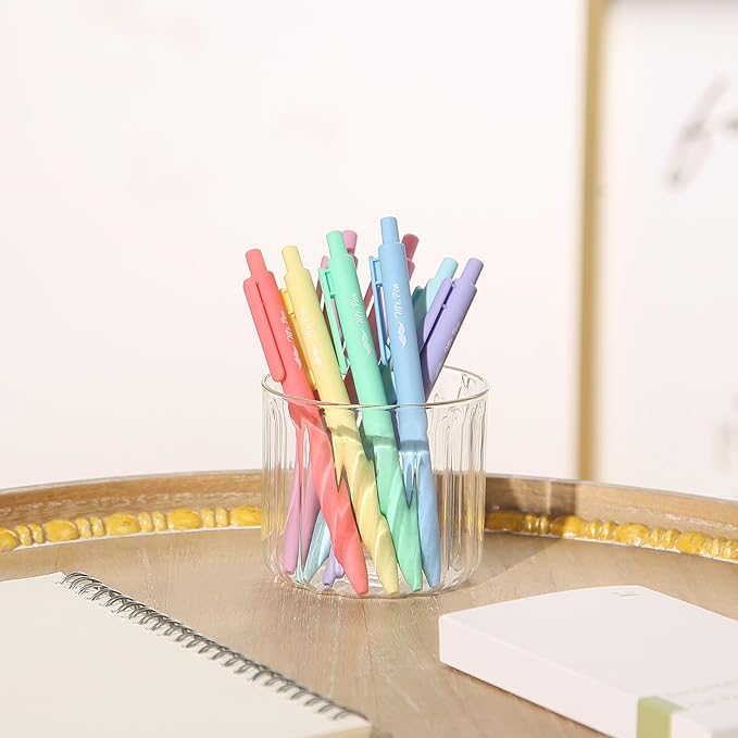 Mr. Pen- Retractable Gel Pens, 8 Pack, Pastel Ink Gel Pens, Gel Pens Fine Point 0.7mm, Retractable Pens, Cute Pens, Gel Ink Pens, Aesthetic Pens for Journaling Fine Tip Pens