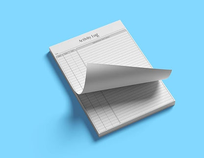 Better Office Products Activity Log Notepad, 8.5" x 11", Planning Note Pad, 50 Sheets, Daily Time Tracking Productivity Checklist Organizer,(4 Pack)