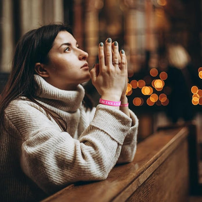 QEERBSIN Bible Bracelets Rubber Verse Bracelets Inspirational Silicone Wristbands Colored Bible Quote Rubber Wristbands for Women Men Teen Gifts, 20 Styles