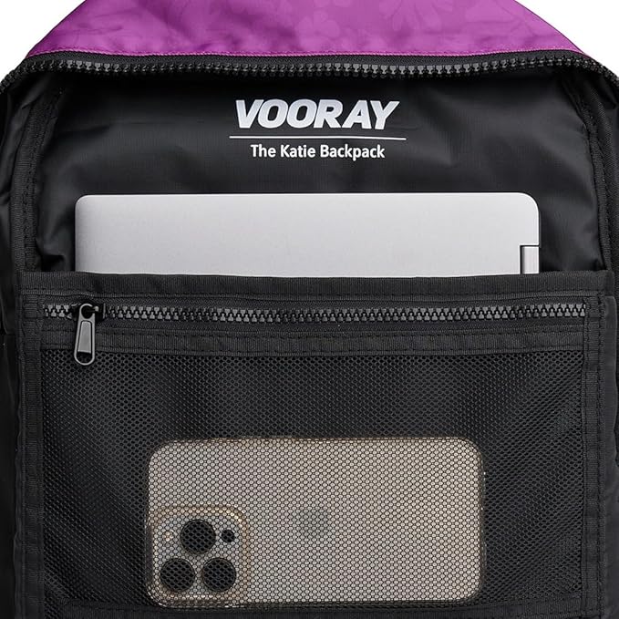 VOORAY 19L Katie Backpack – Large Travel Backpack, Gym & Sports Backpack Wild Desert, Violet Floral