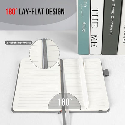 Pocket Small Notebook Journals, 16 Pack (Silver Gray) Mini Notebook 3.7x5.7 Journaling Notebooks for Women Men, Hardcover Lined Note Pads with Pens for Work, Business, Travel Journal, Office Supplies