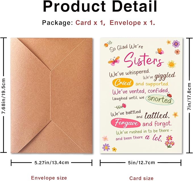 Funny Birthday Card for Women, I Am Your Sister, A Laugh-Out-Loud Gift, Suitable for Friendship Day and Congratulations, Perfect for Celebrating A Special Sister