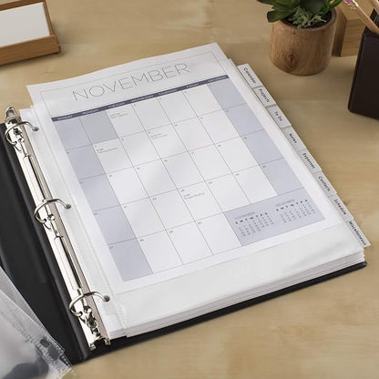 Avery Big Tab Extra-Wide Insertable Clear Tab Dividers for 3 Ring Binders, 8-Tab Set, White, 6 Sets (11254)