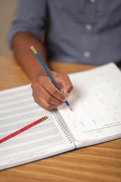 TICONDEROGA Erasable Checking Pencils, Pre-Sharpened with Eraser, Red, Pack of 2 (13901)