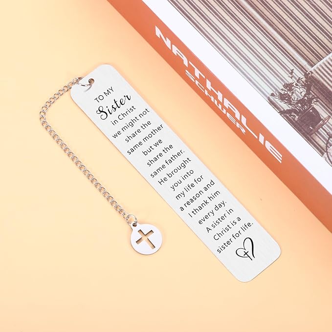 Sisters Gifts from Sister, Sister Religious Bookmark, Sister in Christ Gifts for Women, First Communion Gifts for Girls, Christian Gifts for Sisters, Sister Christmas Easter Confirmation Gifts