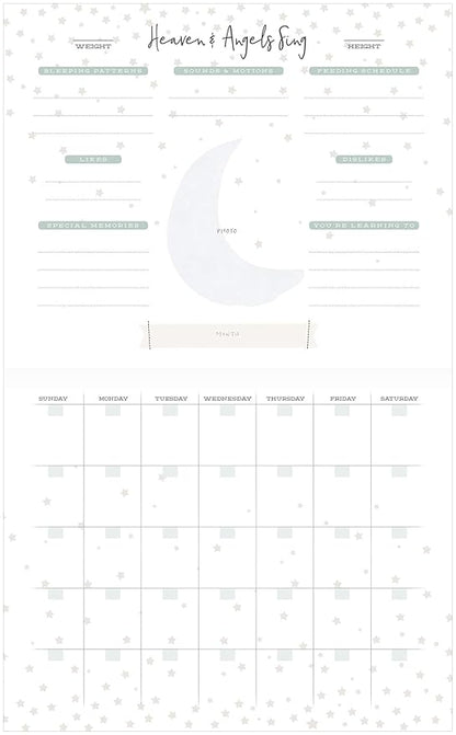 C.R. Gibson Little Blessing Baby's First Year Calendar Memory Book, 11" x 18"