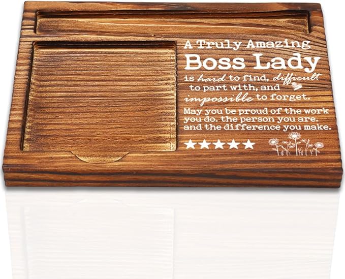 Boss Lady Gifts for Women, Thank You Appreciation Gifts for Boss Lady, Going Away Gift Retirement Gift for Boss Lady Boss Leader, Best Boss Lady Gifts Self-Stick Note Pad Holders-DW54