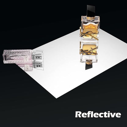 FunStick 24"x197" Large Flexible Self Adhesive Mirror Stickers for Walls Mirror Decor Stick on Mirror Contact Paper Peel and Stick Plastic Mirrors Tiles for Bathroom Gym Bedroom Wall Stickers Cabinets