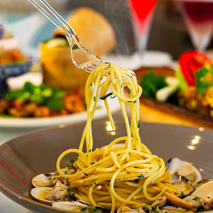 360 Count Extra Heavy Duty Clear Plastic Forks and Spoons, 180 Forks & 180 Spoons, Heat Resistant, Disposable Plastic Silverware, Disposable Spoons and Forks Set Plastic