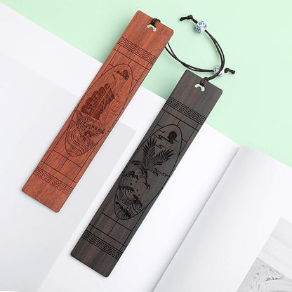 Wooden Bookmark Engraved Book Mark Vintage Style Best Unique Gifts Set for Book Lovers,Women,Men,Teacher,Birthday Present