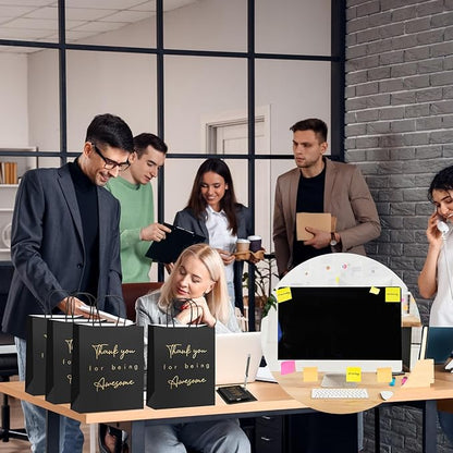 12 Set Employee Appreciation Gifts Bulk Inspirational Gifts Team Gift Bag PU Leather Notepad Holder with Pen Holder Team Keychain Ballpoint Pen Bulk Gifts for Colleagues Employees(Proud)