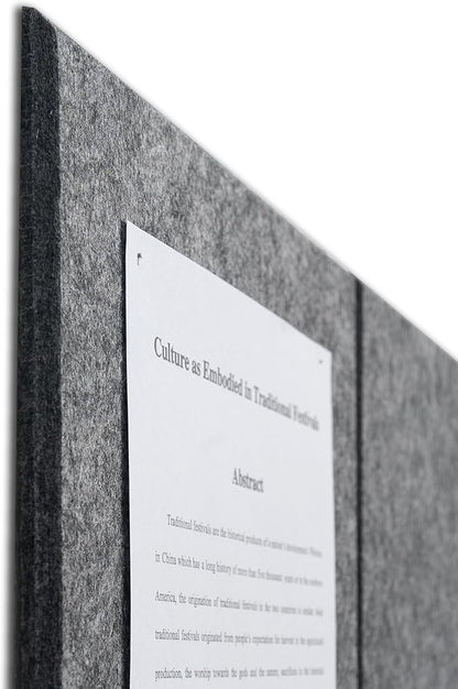 Large Felt Bulletin Board(48" x 36"),Cork Board Alternative,12 Pack Felt Wall Tiles with Safe Removable Adhesive Tabs,Notice Pin Board/Message Board/Vision Board for Office, School & Home