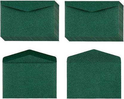 120 Pack Mini Envelopes Christmas Red and Green Envelopes Self-Adhesive Kraft Paper Tiny Pockets for Holiday Small Gift Cards Invitations Business Notes(4.13"×2.76") (Green)