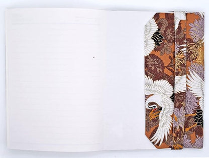 BLBMH Book Covers for Paperbacks Book Cover Fit for 5.5x8.2 inch Adjustable Book Sleeve Cover for A5 Books Softcover Protector for Notebook Planner -Crane