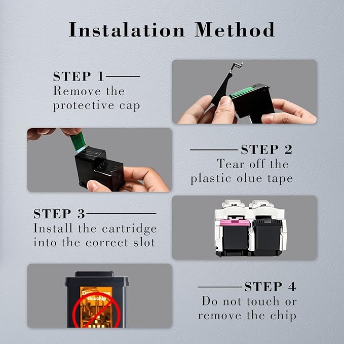 Printer Ink 62 XL 62XL Envy 7645 Black for HP 62 XL Black Ink Cartridge HP Ink 62 62XL HP62 HP62BK Works with HP ENVY 5540 5544 5545 5642 5660 5664 7640 7645, OfficeJet 200 250 258 5740 5745 5746 8040