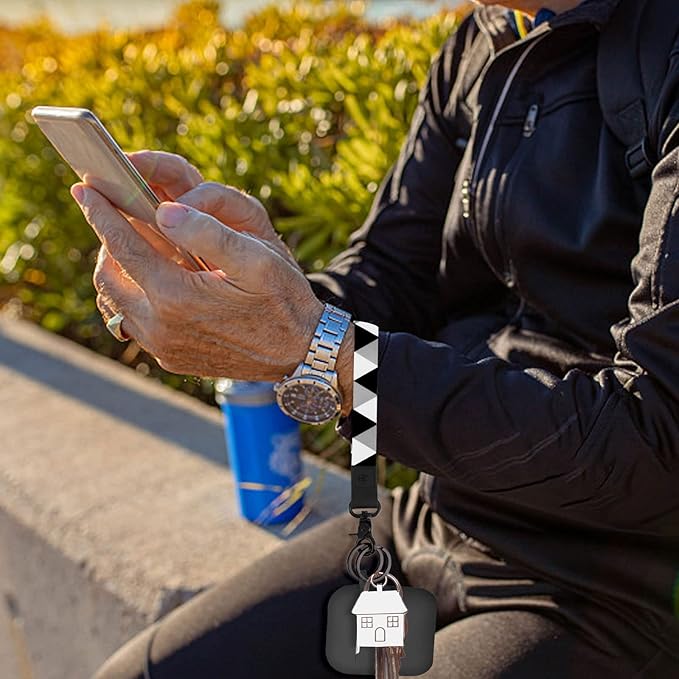 Wrist Lanyard for Women and Men, Keychain Lanyard for Keys, Wrist Keychain Strap Lanyard for Car Keys ID Badge Wallet Card Holder (Wine Red)