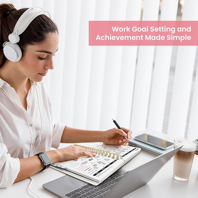 2026 Planner, Weekly and Monthly Planner for Women, January 2026 to December 2026, Pretty Hardcover 2026 Calendar Planner Book with Tabs, Inner Pocket, Spiral Bound, Perfect Office Home School Supplies - 6.3" x 8.5", Whimsical Bits