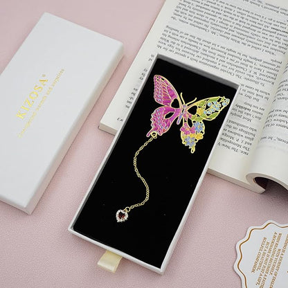 Butterfly Bookmarks for Women,Metal Bookmark,Unique Gifts Book Markers for Women Book Lovers,Teacher Appreciation Gifts,Valentine Mother's Day Christmas New Year Birthday Gift (02-Pink)