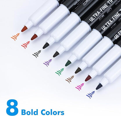 maxtek Dry Erase Markers Ultra Fine Tip, Assorted Colors, Low Odor, School Supplies Classroom Take Note Dry Erase Markers, 8 Counts