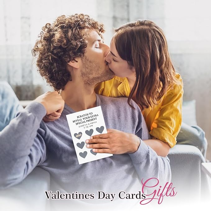 FaCraft Funny Valentines Day Cards for Him Boyfriend Husband Fiance 4 x 6 Date Scratch Off Cards Naughty Dirty Inappropriate Raunchy Valentines Day Gifts Anniversary Birthday Cards with Envelope