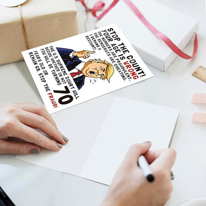 Ogeby Funny 70th Birthday Card, 70th Birthday Cards Gifts for Women Men, Hilarious 70 Year Old Birthday Gifts for Dad Mom Sister Brother, Stop The Count, Demand a Recount