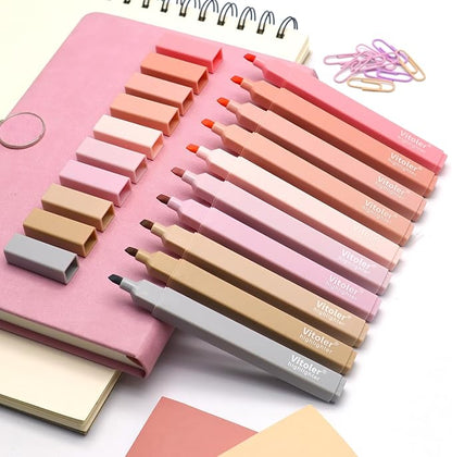 Vitoler Highlighters Assorted Colors,10pcs Cute Pastel Highlighters Multicolor Highlighters for Aesthetic Office School Supplies