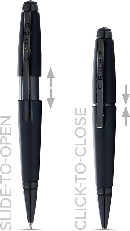 Cross Edge Matte Black Lacquer Gel Rollerball Pen