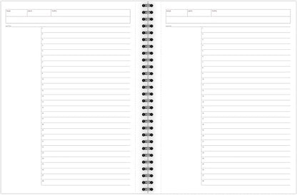 Cambridge Notebook, Business Notebook, 7-1/4" x 9-1/2", 80 Sheets, Ruled, Action Planner, Flexible Cover, Wirebound, Gray (06122)