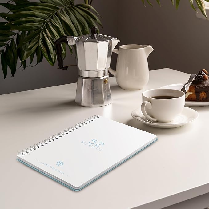 Weekly Planner with Habit Tracker Undated 52 Weeks To Do List Notebook Teacher Academic Weekly Planner Notebook for Weekly Goals Work Planner, 5.8" x 8" - Blue