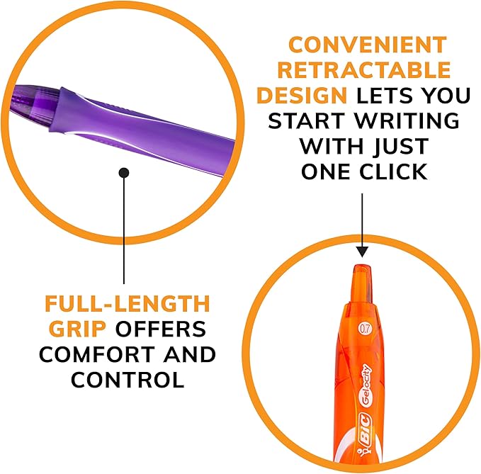 BIC Gelocity Quick Dry Ocean Themed Gel Pens, Medium Point (0.7mm), 16-Count Gel Pen Set, Colored Gel Pens for Note Taking and Journaling